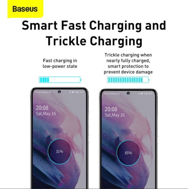 Baseus Tungsten Gold Fast Charging Data Cable USB to Type-C 66W 2m Black CATWJ-C01 - Image 6