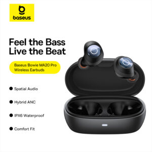 Baseus TWS Bowie MA20 Pro Hybrid Noise Cancellation True Wireless Earphone Ipx6  A00063400113-00