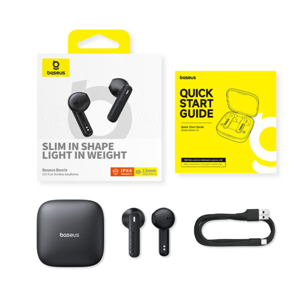 Baseus TWS E16 30Hr Playtime Earphone IPX4 Waterproof A00061900413-01 Baby Pink - Image 2