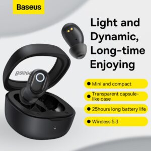 Baseus TWS WM02 Bowei True Wireless Earphone Black NGTW180101