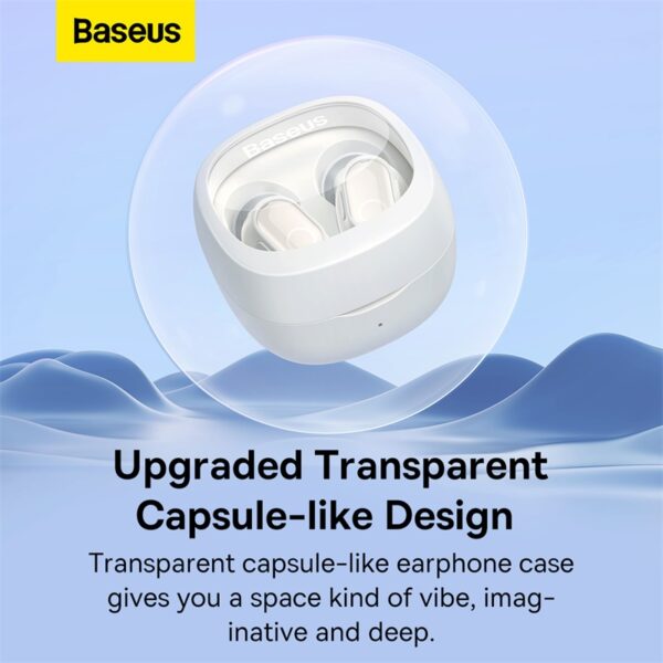 Baseus TWS WM02 Ngt180002 Bowei True Wireless Earphone Creamy-white - Image 4