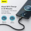 Baseus Tungsten Gold Fast Charging Data Cable USB to Type C 66W 2m Black a
