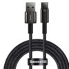 Baseus Tungsten Gold Fast Charging Data Cable USB to Type C 66W 2m Black as