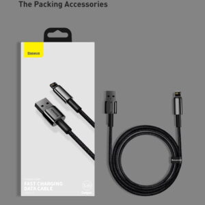 Baseus Tungsten Gold Fast Charging Data Cable USB to iP 2.4A 2m Black CALWJ-A01
