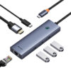 Baseus Type C Hub 6 Port Multi Functional Hub UltraJoy Series HDMI4K 30@Hz Rj45 USB 3.0 3X PD 6 In 1 Hub B00052802811 00 12