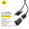Baseus Versatile Two-for-Two Fast Charging Cable U+C to C+L 60W 1m Cosmic Black P10383000121-01
