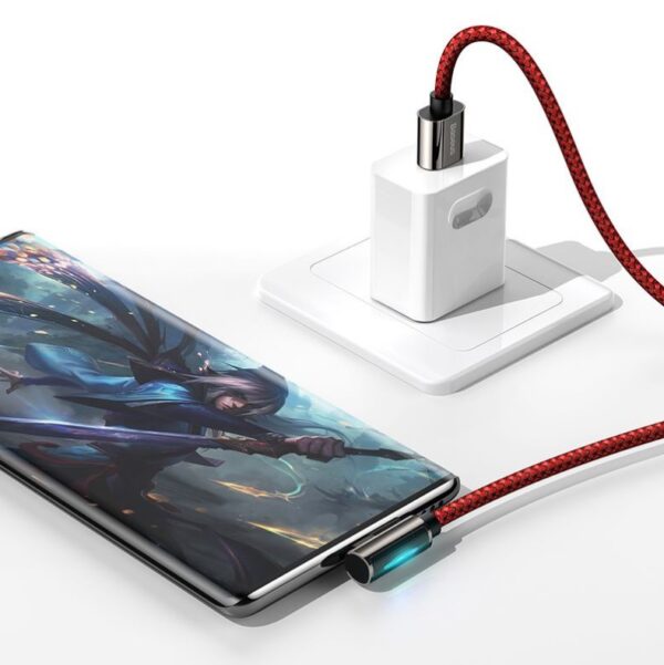 Baseus CACS000409 Legend Series Elbow Fast Charging Data Cable USB to Type-C 66W 1m Red - Image 8