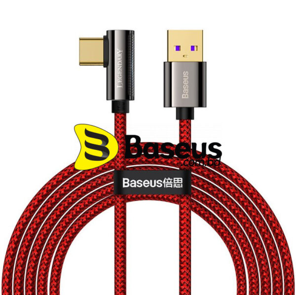 Baseus CACS000409 Legend Series Elbow Fast Charging Data Cable USB to Type-C 66W 1m Red