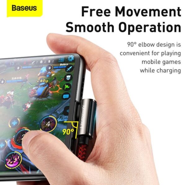 Baseus CACS000409 Legend Series Elbow Fast Charging Data Cable USB to Type-C 66W 1m Red - Image 6