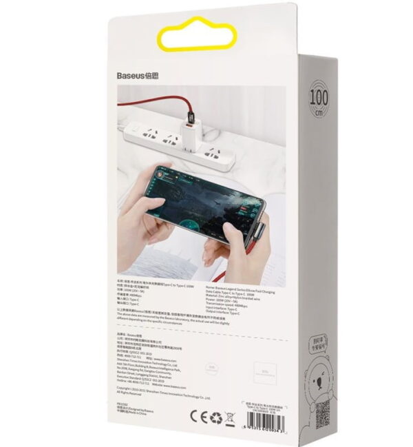 Baseus CATLCS-01 Legend Series Elbow Fast Charging Data Cable Type-C to Lightning For Iphone PD 20W 1m Black - Image 7