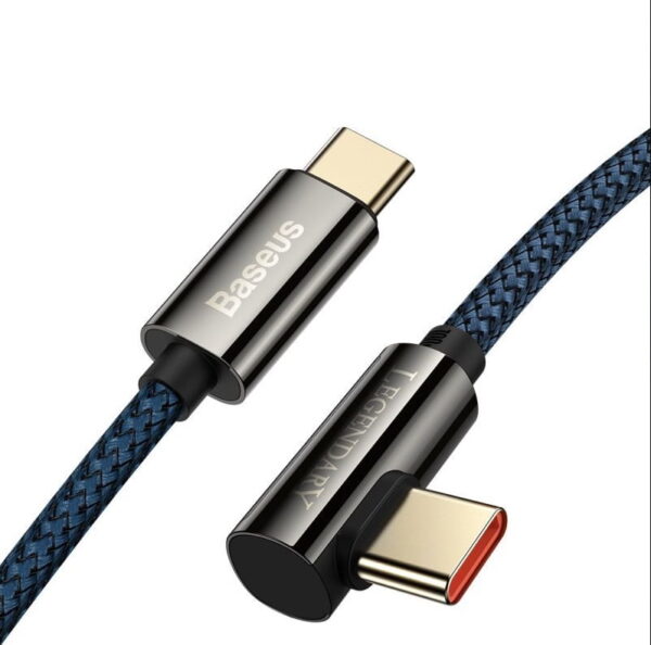  Baseus Legend Series Elbow Fast Charging Data Cable Type-C to Type-C 100W 2m Blue - Image 5