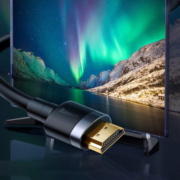 Baseus HDMI To HDMI Cable Cafule HDMI 2.0 cable 4K 60 Hz 3D 18 Gbps 5m black  CADKLF-H01 - Image 2