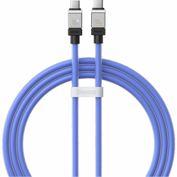 Baseus Cable 100W Type-C To Type-C CoolPlay Series Doublly-Wrapped Premium Quality Fast Charging Cable CAKW000303 2M  Blue - Image 5