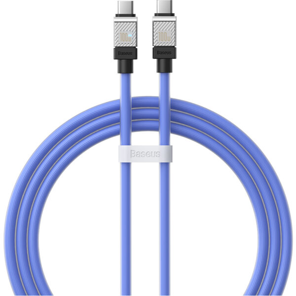 Baseus Cable 100W Type-C To Type-C CoolPlay Series Doublly-Wrapped Premium Quality Fast Charging Cable CAKW000303 2M  Blue - Image 2