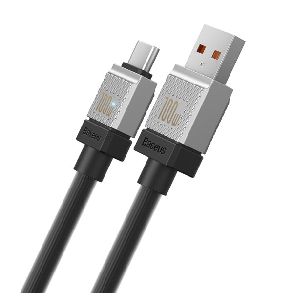 Baseus Cable 100W USB-A To Type-C CoolPlay Series Doublly-Wrapped Premium Quality Fast Charging Cable CAKW000601 1M Black - Image 2