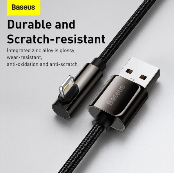 Baseus CALCS-A01 Legend Series Elbow Fast Charging Data Cable USB to iP 2.4A 2m Black - Image 6