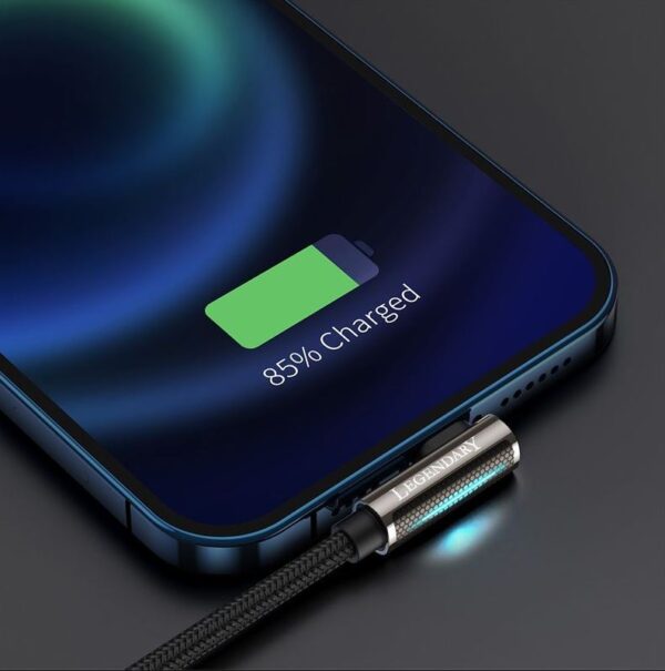Baseus CALCS-A01 Legend Series Elbow Fast Charging Data Cable USB to iP 2.4A 2m Black - Image 3