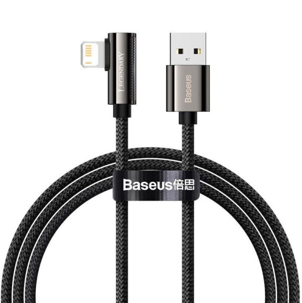 Baseus CALCS-A01 Legend Series Elbow Fast Charging Data Cable USB to iP 2.4A 2m Black