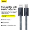 Baseus Cable  Dynamic Series Fast Charging Data Cable Type-C to Lightning For Iphone X Xs Xs Max 11 12 13 14 20W 1m Slate Gray CALD000016