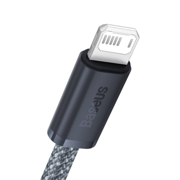 Baseus Cable Dynamic Series Fast Charging Data USB to Lightning For Iphone 5 6 7 8 X Xr  X Xs Max 11 12 13 14 2.4A 1m Slate Gray CALD000416 - Image 3