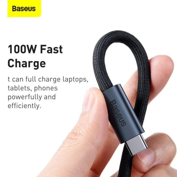 Baseus Thunderbolt 4 USB4 Full-Featured 8K Video 40Gbps Premium Cable Type-c to Type-c 100W 1M P10311803111-00 - Image 6