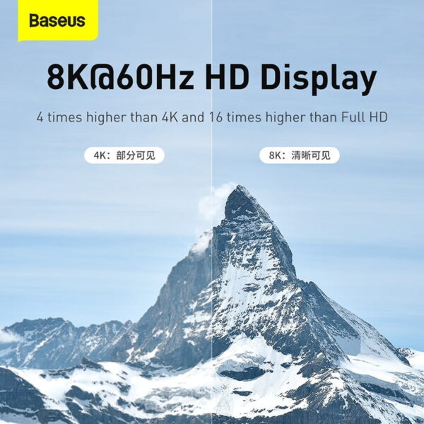Baseus Thunderbolt 4 USB4 Full-Featured 8K Video 40Gbps Premium Cable Type-c to Type-c 100W 1M P10311803111-00 - Image 5