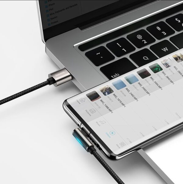 Baseus CATCS-C01 Legend Series Elbow Fast Charging Data Cable USB to Type-C 66W 2m Black - Image 3