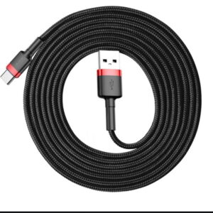 Baseus cafule Cable USB For Type-C 2A 3m Red+Black CATKLF-U91-45days warranty