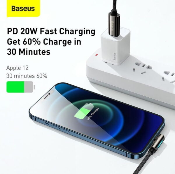 Baseus CATLCS-A01 Legend Series Elbow Fast Charging Data Cable Type-C to Lightning For Iphone  PD 20W 2m Black - Image 3