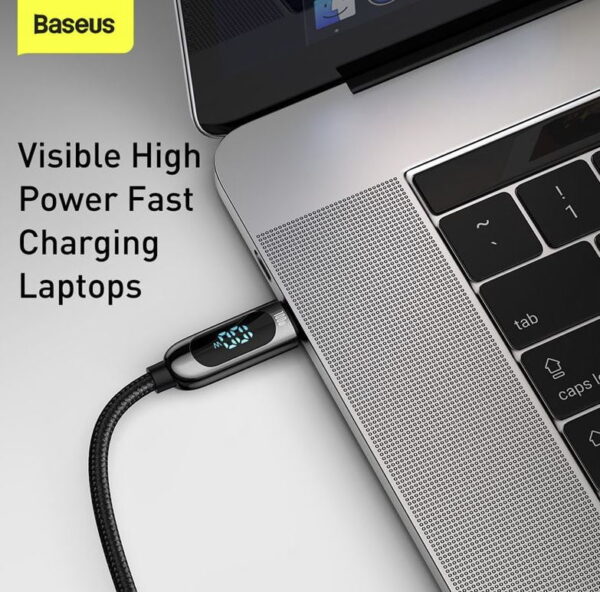 Baseus Type-C to Type-C Display Fast Charging Data Cable 100W 2m Black CATSK-C01 - Image 5