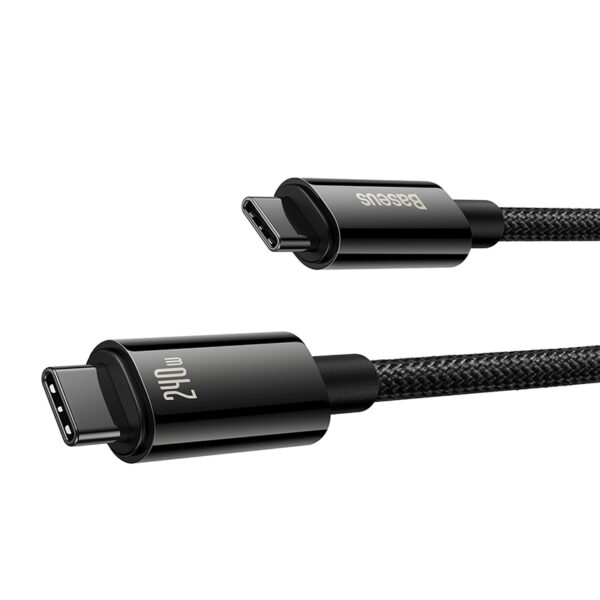 Baseus Cable Type-C to Type-C 240W Tungsten Gold Super Adaptive Fast Charging Data Cable  For Laptop Macbook Ipad 2m Black CAWJ040101 - Image 2