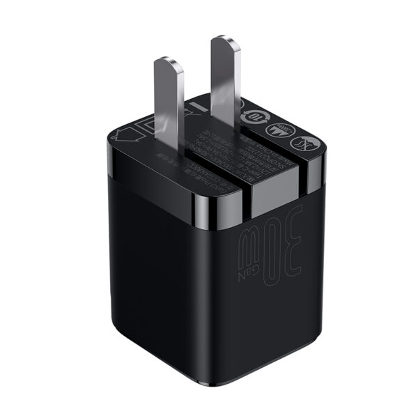 Baseus Adapter GaN3 Fast Charger 1C 30W US PLUG Black 2022 New Version CCGN010201 - Image 10