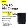 Baseus Adapter GaN3 Fast Charger 1C 30W CN Black 2022 New Version