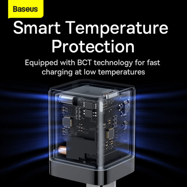 Baseus Adapter GaN3 Fast Charger 1C 30W US PLUG Black 2022 New Version CCGN010201 - Image 6