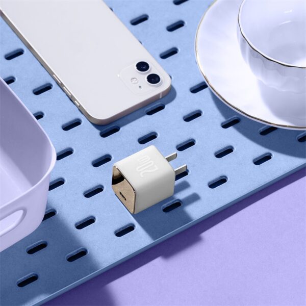Baseus GaN3 Fast Charger 1C 20W For Iphone 14 13 12 11  Series Google Samsung  CN White CCGN020002 - Image 5