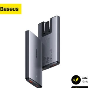 Baseus GaN5 Pro Ultra-Slim Fast Charger C+U 65W CN Type-C to Type-C 100W 1m Gray -CCGP150013