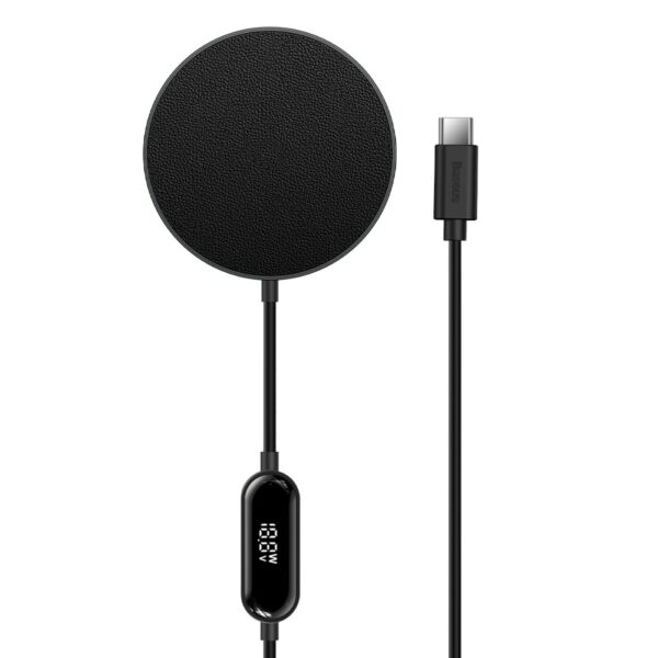 Baseus Wireless Charger Magnetic 15W Simple Mini2 For iPhone 12 13 14 Series Black CCJJ010001 - Image 2