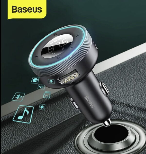 Baseus CCLH-01 Enjoy Car Wireless 5.0 MP3 3.4A Charger FM  modulator