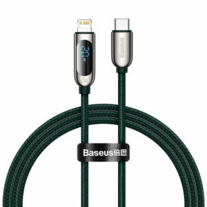 Baseus Display Fast Charging Data Cable Type-C to Lightning For Iphone 20W 1m Green CATLSK-06 - 3 Months Replacement Warranty