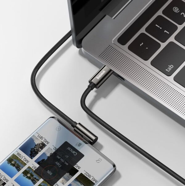 Baseus CATCS-A01 Legend Series Elbow Fast Charging Data Cable Type-C to Type-C 100W 2m Black - Image 8