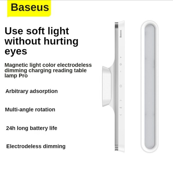 Baseus DGXC-02 LED Magnetic Steeples Dimming Charging Desk Lamp Pro Reading Light (Natural Light) - Image 4