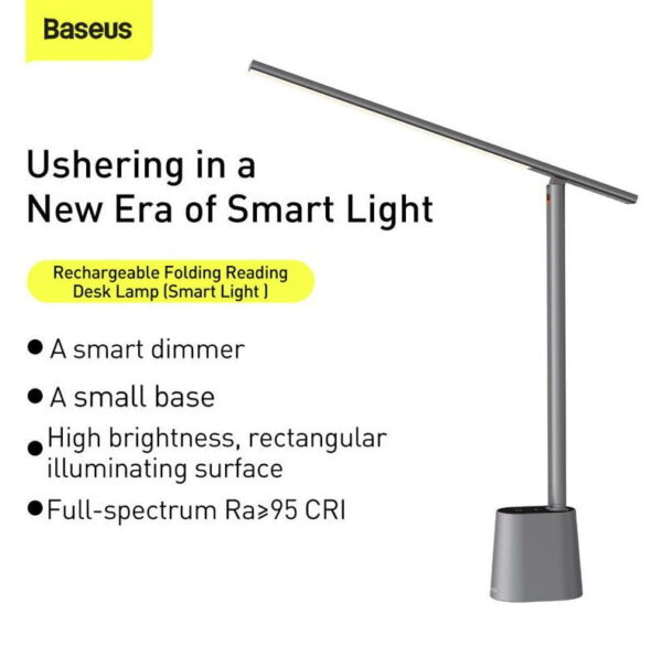 BASEUS Smart Eye Series Rechargeable Folding Reading Desk Lamp  Smart Light  - Dark Grey DGZG-0G - Image 2