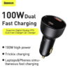 Baseus Superme Digital Display PPS 65W+30W Dual Quick Car Charger  CCZX-01