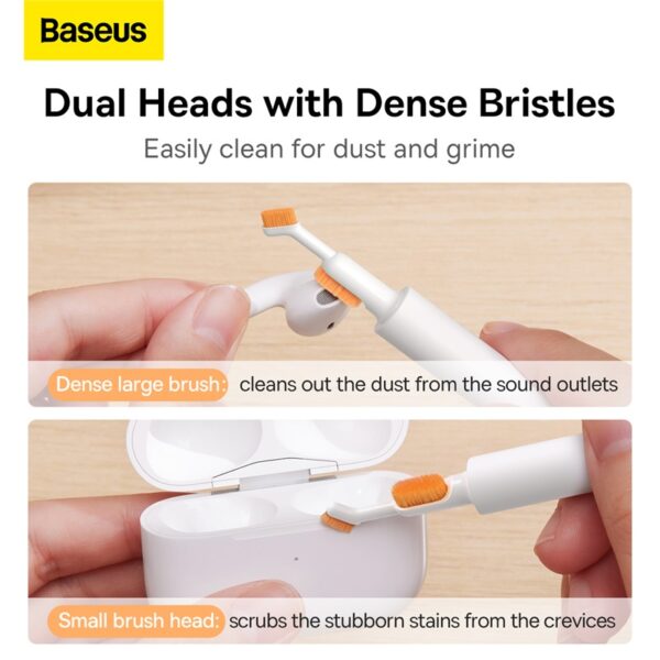 Baseus Cleaning Brush For Laptop Earbuds Mobile  White NGBS000002 - Image 2