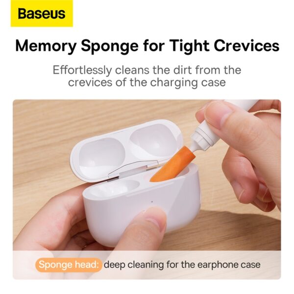 Baseus Cleaning Brush For Laptop Earbuds Mobile  White NGBS000002 - Image 4