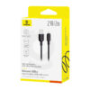 OS Baseus Silky Series Fast Charging Cable USB to iP 2.4A 2m Cluster Black 2