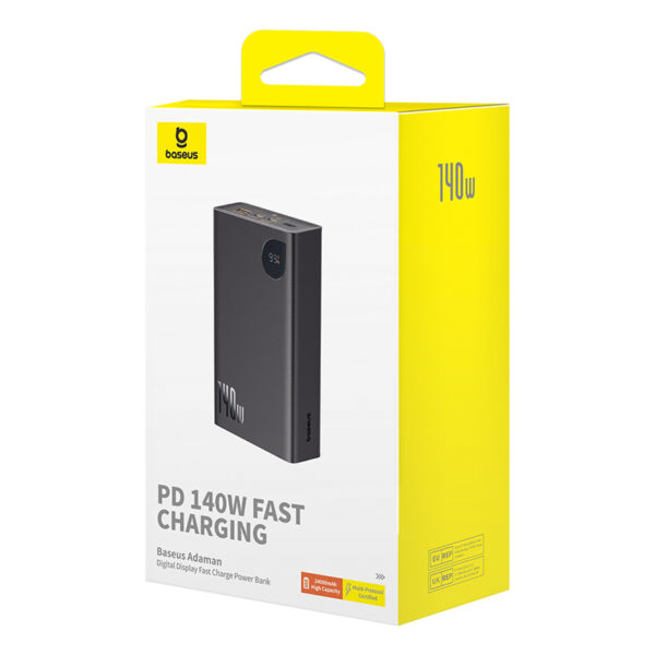 [Premium] Baseus Power Bank Adaman  140W 24000mAh With  240W Type-c Cable For Laptop Mobile Macbook  P10021508113-00 - Image 3