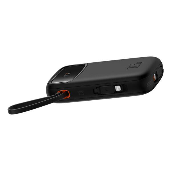 BASEUS Power Bank 22.5W 10000mAh Built-In Lightning & Type-c Cable Qpow 2 Digital Display Fast Charging Power Bank Black -P10055003113-00 - Image 2