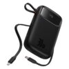 P10055009113 00 Baseus QPow 2 Digital Display Fast Charging Power Bank with 2 Built in Type C Cable 20000mAh 30W Cluster Black 11