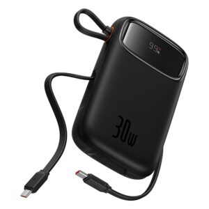Baseus Power Bank 30W 20000mAh  QPow 2 With 2X Built-in Type-c Cable For Iphone 15 Samsung Google Pixel Oneplus Huawei Oppo P10055009113-00